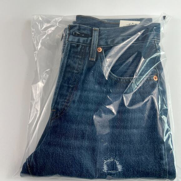 Levi's Premium Women 501 Skinny High Rise Button Fly Destructed Jeans 25x28 NWT - Picture 14 of 14